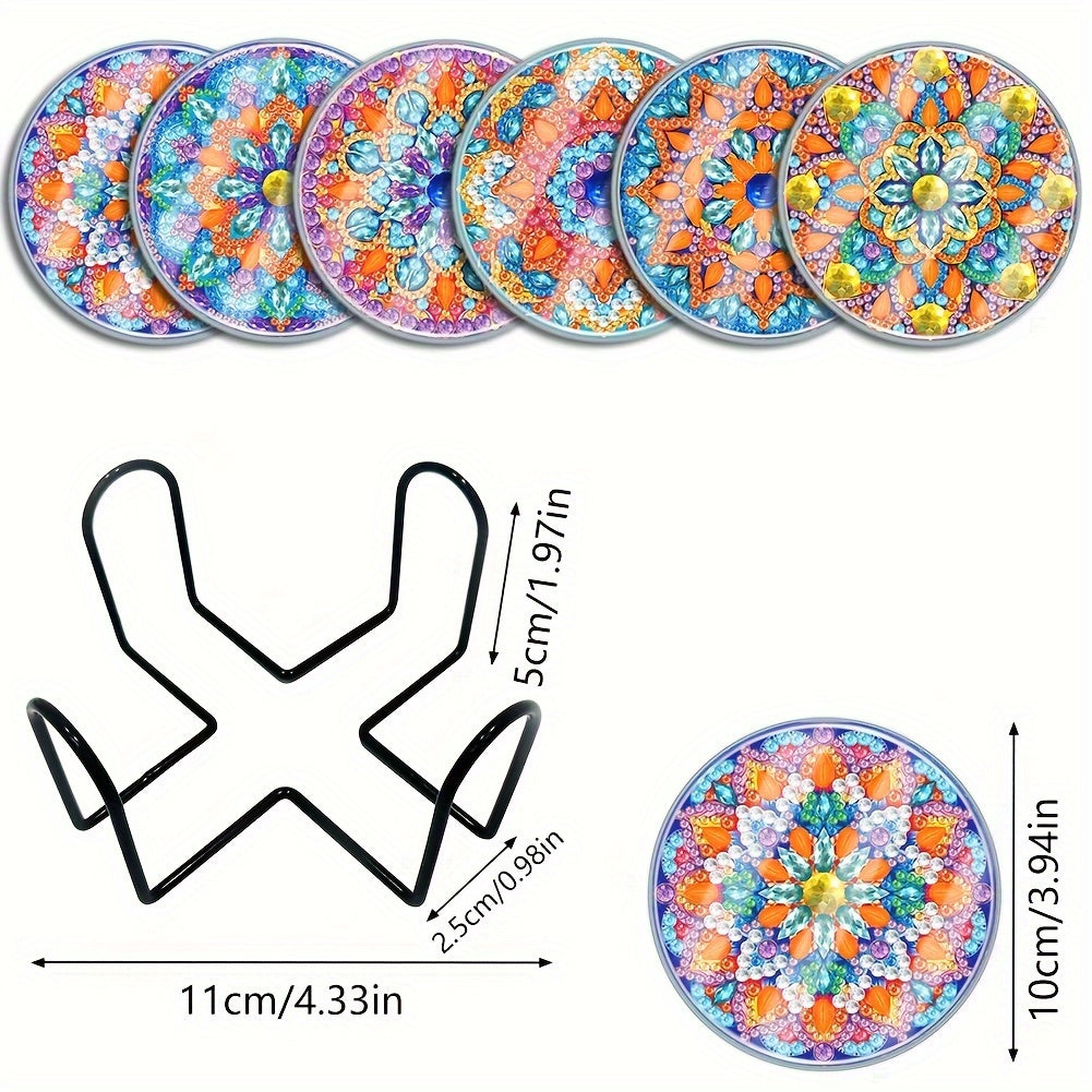 6 pcs Mandala Coaster Set