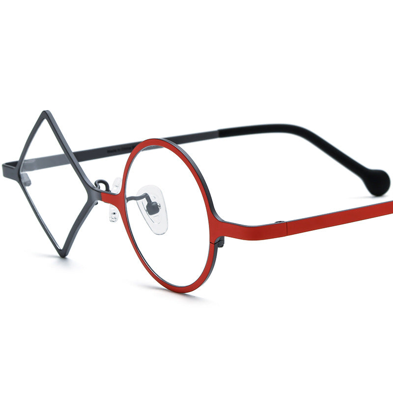 Colorful Ultra-light Pure Titanium Irregular Blue Light Blocking Glasses