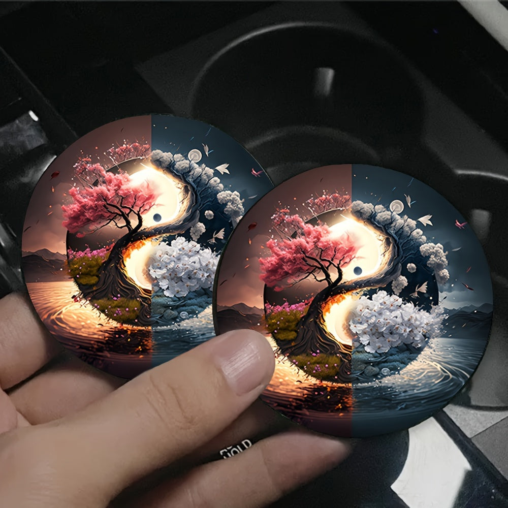 Tree of Life Car Cup Holder Coasters