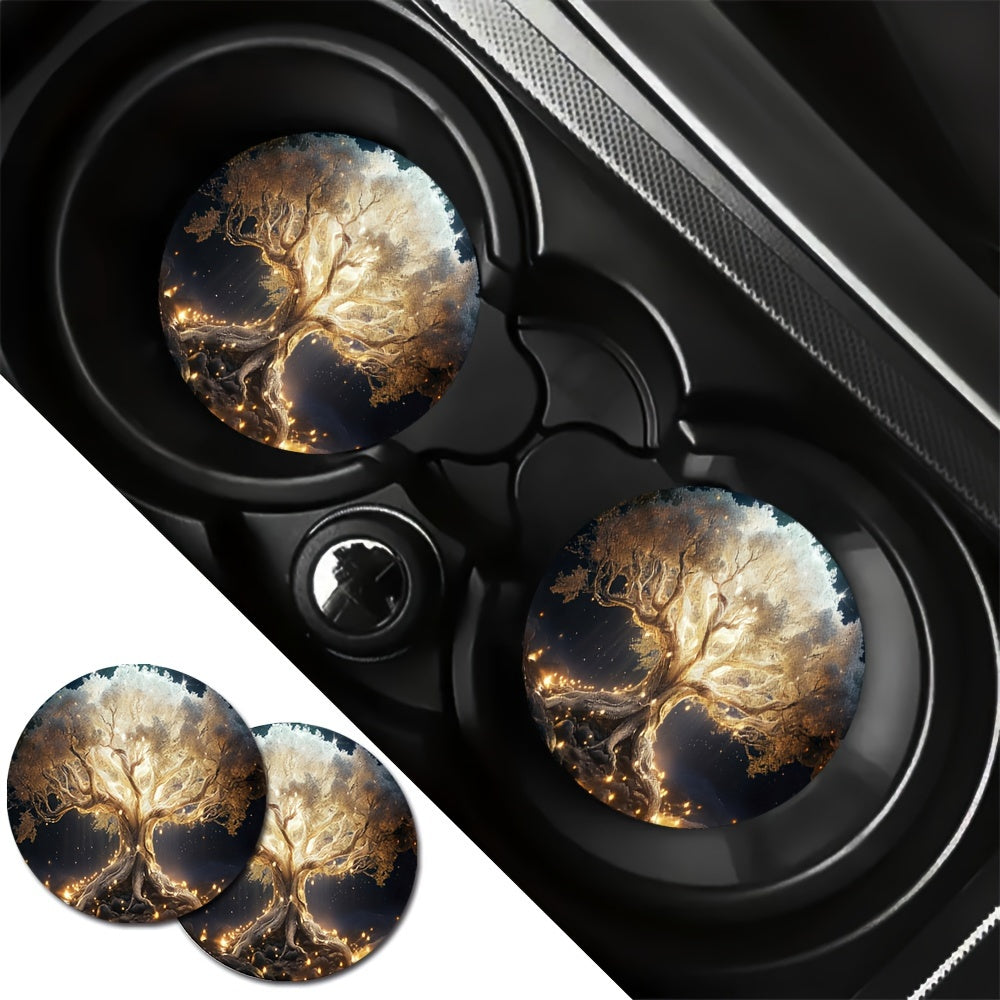Tree of Life Car Cup Holder Coasters