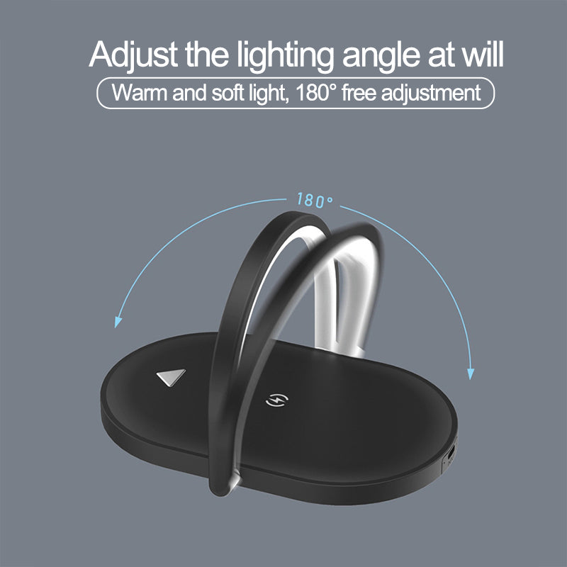 3 In 1 Foldable Wireless Charger Night Light Wireless Charging Station