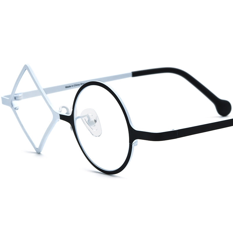 Colorful Ultra-light Pure Titanium Irregular Blue Light Blocking Glasses