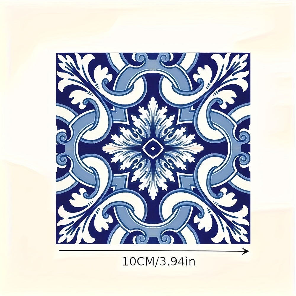 6pcs Blue & White Porcelain Square Coasters Set
