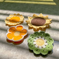 4pcs sunflower coaster exquisite pattern coasters
