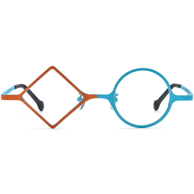 Colorful Ultra-light Pure Titanium Irregular Blue Light Blocking Glasses