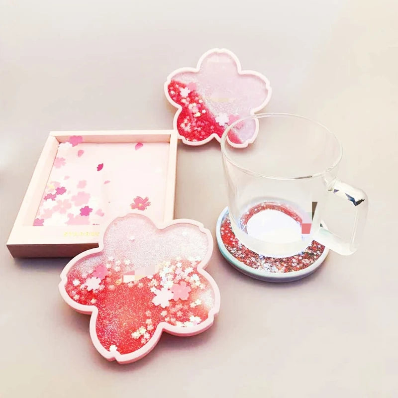 Glitter Sakura Coasters