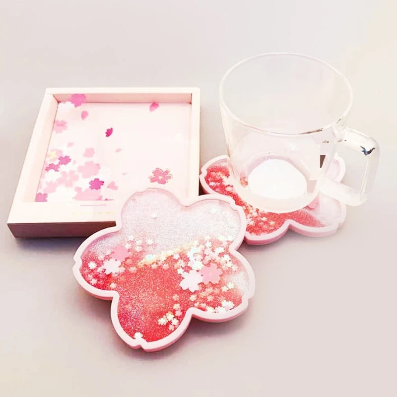 Glitter Sakura Coasters