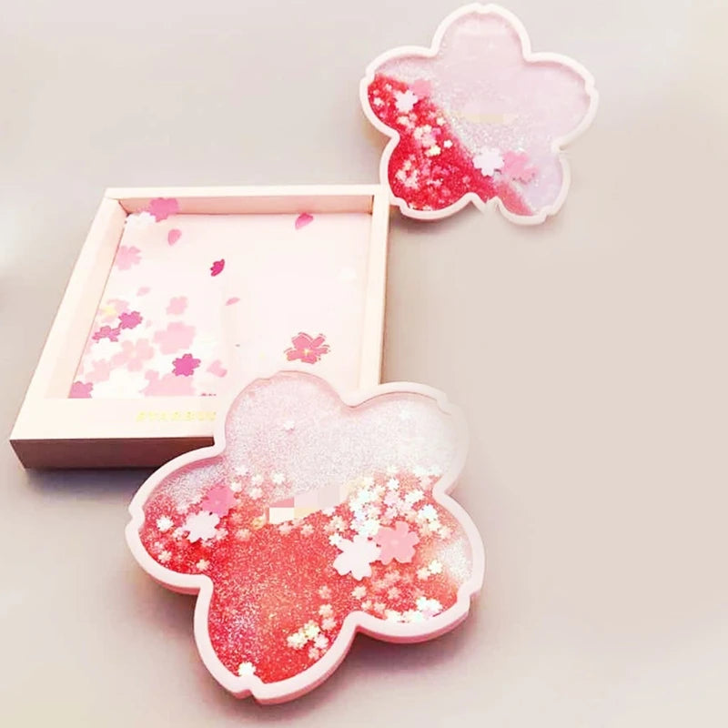 Glitter Sakura Coasters