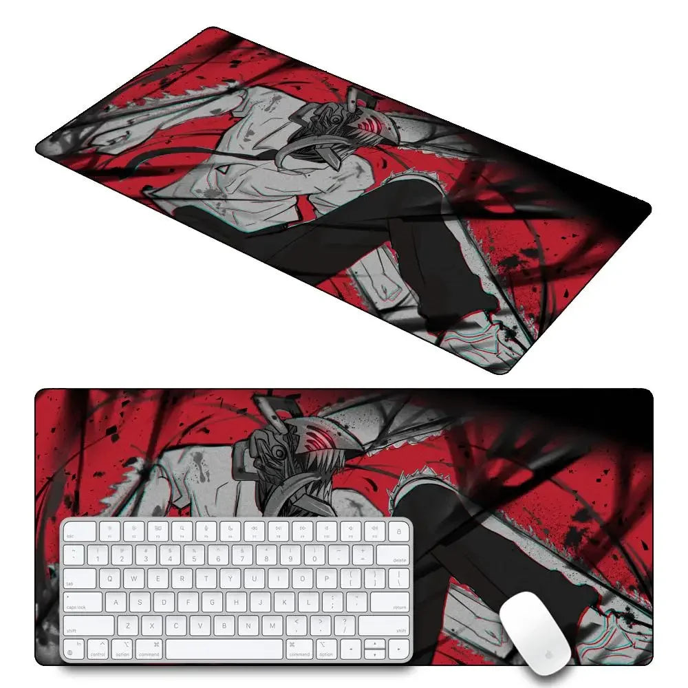 Anime Chainsaw Man Mousepad HD Printing Computer Gamers Locking Edge Non-slip Mouse Pad XXL90x40cm Keyboard PC Desk Pad