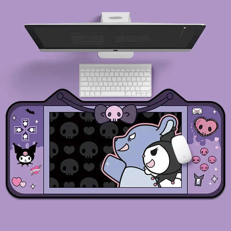 Sanrio Cute Kuromi MousePad Oversized Anime Mouse Pad Cartoon E-Sports Game Keyboard Pad Kawaii Desk Pad Desktop Decoration