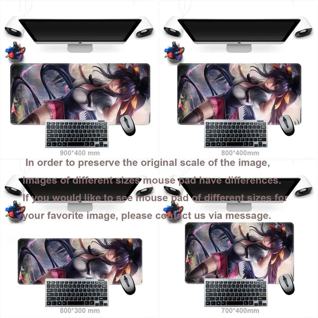 Anime High School DxD Hero Akeno Himejima Mouse Pad Mousepad Overwatch Gaming Professional Large Non-Slip Keyboard Pad Desk Mat