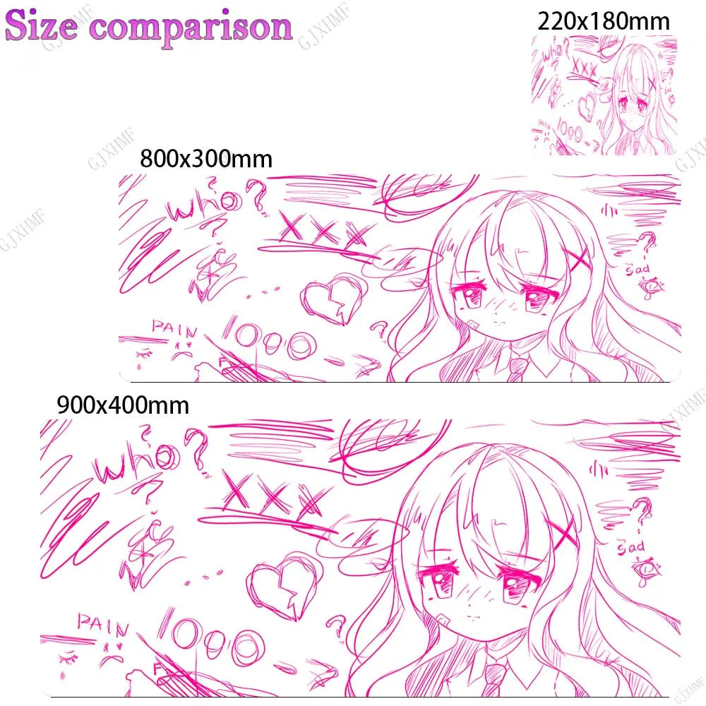 Mousepad Kawaii Desk Mat Anime Mouse Mats Kawaii Gaming Pad on The Table Setup Gamer Accessories Keyboard Pad Mouse Rug Carpet