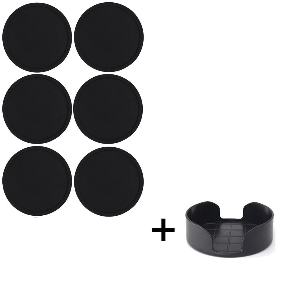 Black Silicone Coasters