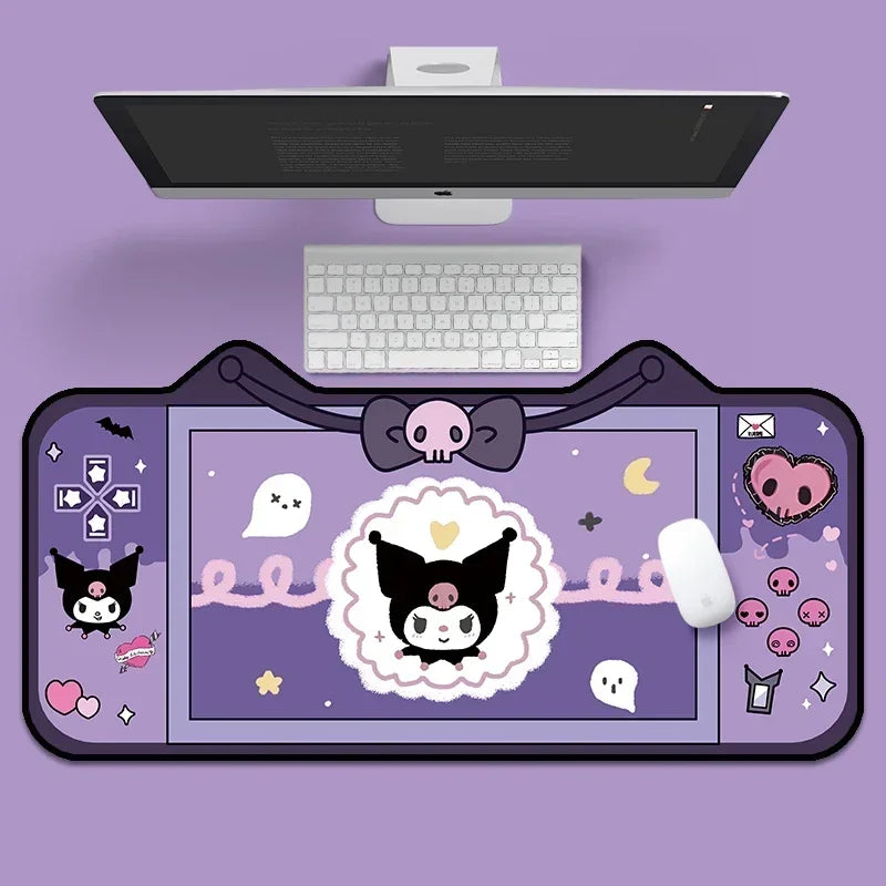Sanrio Cute Kuromi MousePad Oversized Anime Mouse Pad Cartoon E-Sports Game Keyboard Pad Kawaii Desk Pad Desktop Decoration