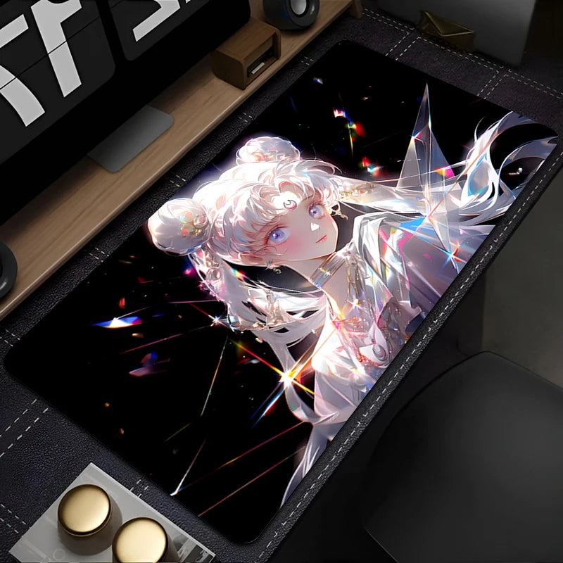 Anime Mouse pad desk pad non-slip large keyboard pad computer desk pad and coaster for gamers PC carpet S-Sailor Moons Mousepad