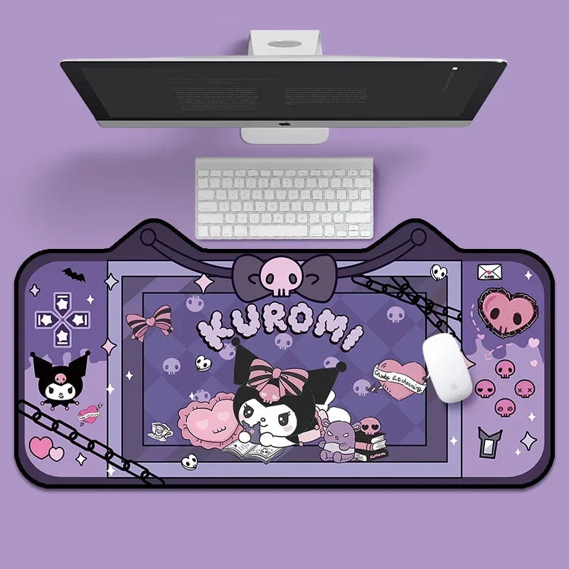 Sanrio Cute Kuromi MousePad Oversized Anime Mouse Pad Cartoon E-Sports Game Keyboard Pad Kawaii Desk Pad Desktop Decoration