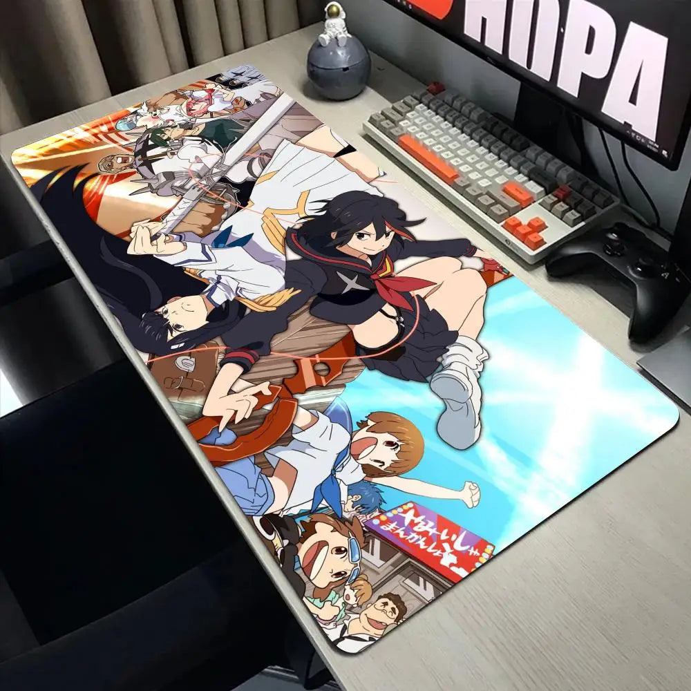 Anime Kill La Kill  Desk Mouse Pad Cute Matoi Ryuuko HD Desk Pad Extended Gaming Keyboard Mats Large XXL Gamer Mousepad 90x40