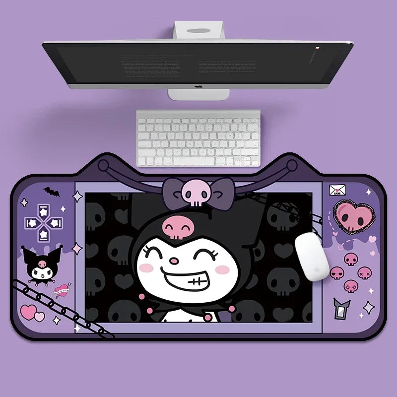 Sanrio Cute Kuromi MousePad Oversized Anime Mouse Pad Cartoon E-Sports Game Keyboard Pad Kawaii Desk Pad Desktop Decoration