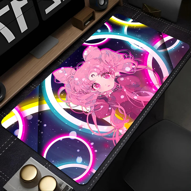 Anime Mouse pad desk pad non-slip large keyboard pad computer desk pad and coaster for gamers PC carpet S-Sailor Moons Mousepad