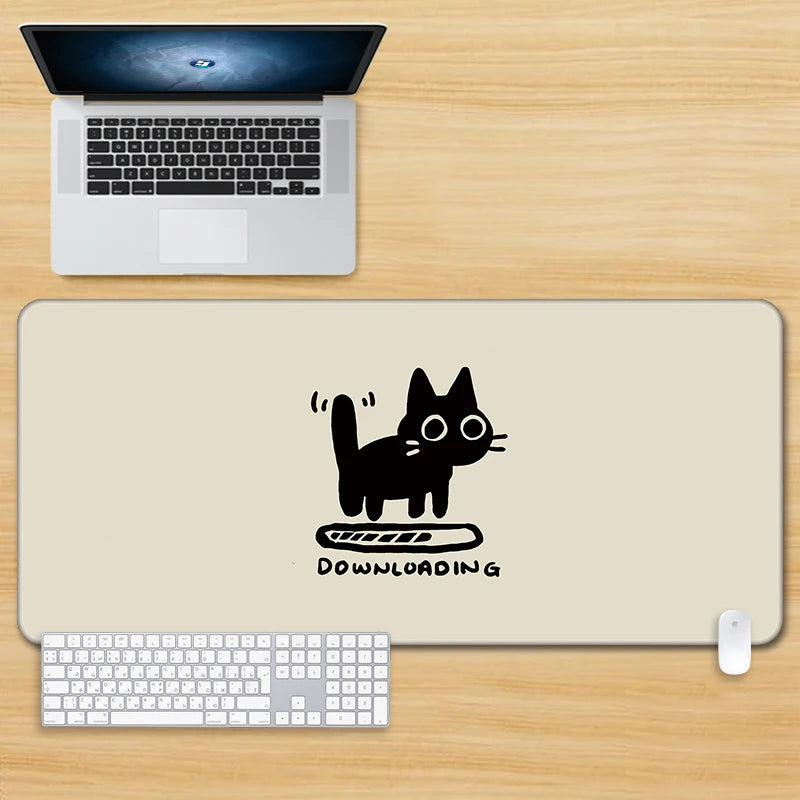 Mouse Pad Cat Kawaii Anime Xxl Desk Mat Mousepad Large Gaming Mouse Pad Computer Non-Slip Base Desk Mat for Office&Home 80X30CM