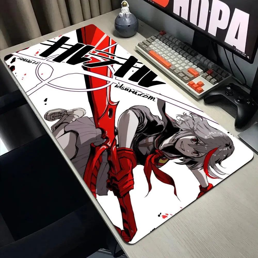Anime Kill La Kill  Desk Mouse Pad Cute Matoi Ryuuko HD Desk Pad Extended Gaming Keyboard Mats Large XXL Gamer Mousepad 90x40