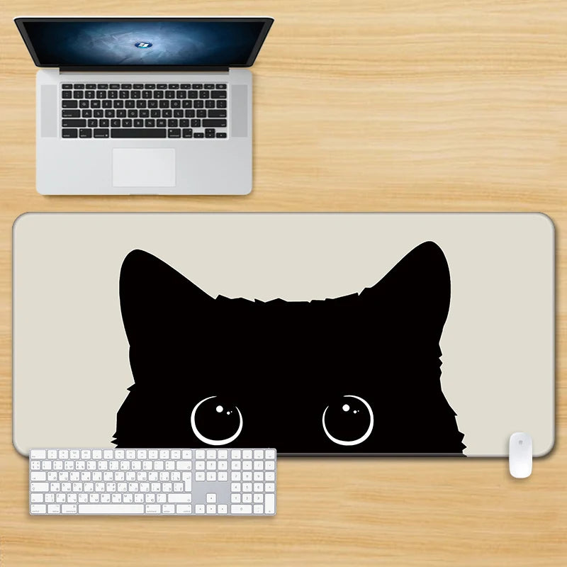 Mouse Pad Cat Kawaii Anime Xxl Desk Mat Mousepad Large Gaming Mouse Pad Computer Non-Slip Base Desk Mat for Office&Home 80X30CM