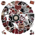 50 Pieces Red & Black Themed Stickers