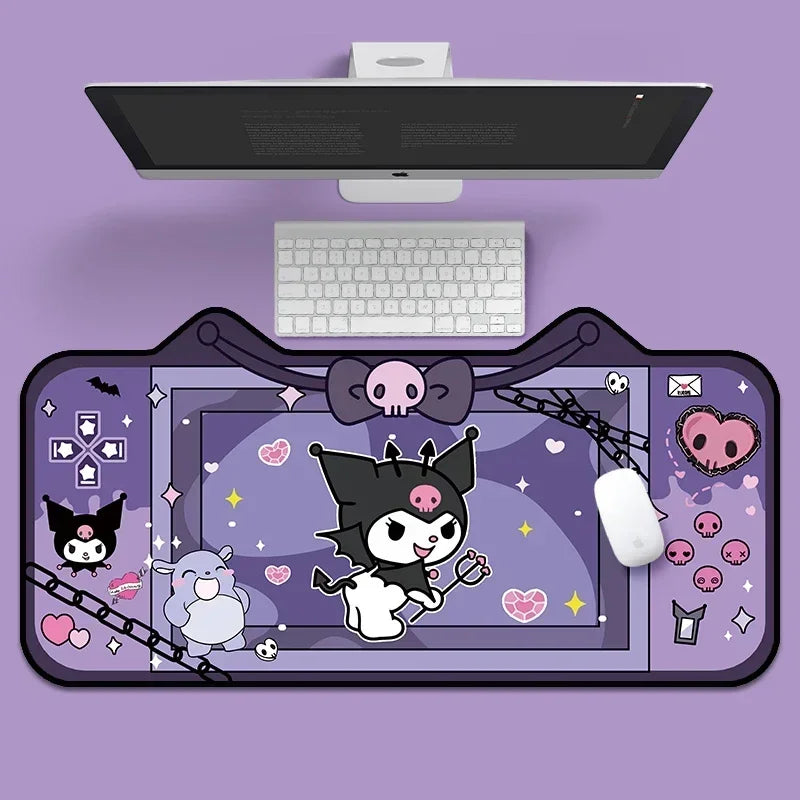 Sanrio Cute Kuromi MousePad Oversized Anime Mouse Pad Cartoon E-Sports Game Keyboard Pad Kawaii Desk Pad Desktop Decoration