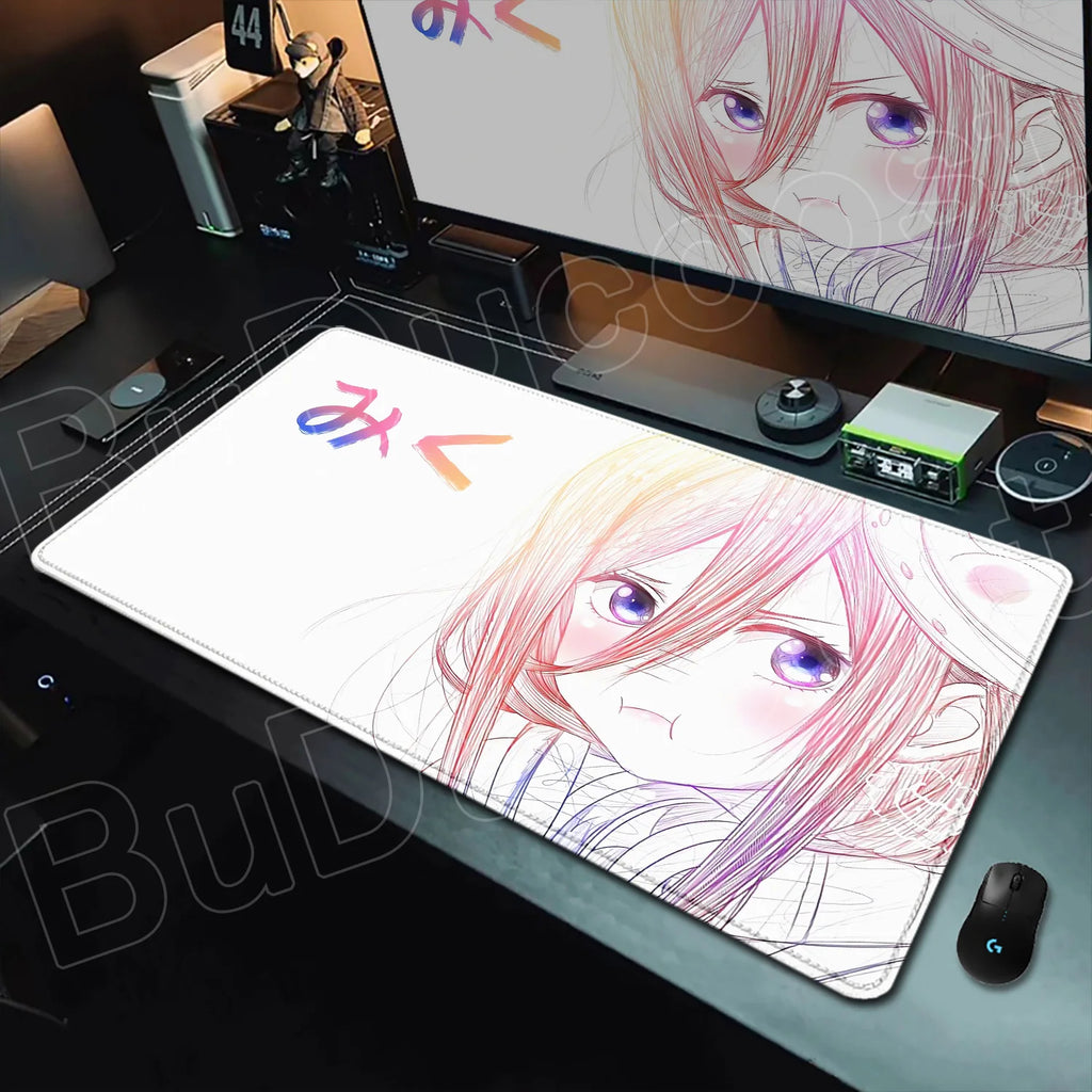 Art Line Drawing Miku Nakano/ The Quintessential Quintuplets Desk Mat