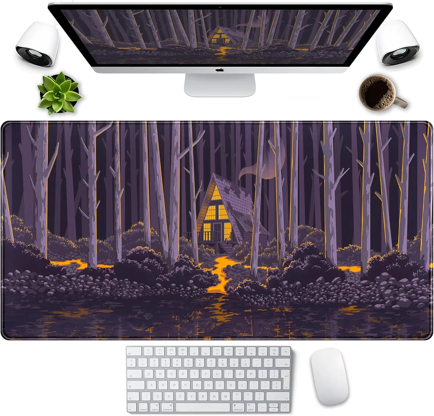 Anime Kawaii Desk Mat Mousepad XXL Large Gaming Mouse Pad Tokyo Street Desk MatGamer Desktop Computer Laptop Keyboard Mouse Mat