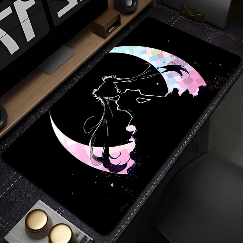 Anime Mouse pad desk pad non-slip large keyboard pad computer desk pad and coaster for gamers PC carpet S-Sailor Moons Mousepad