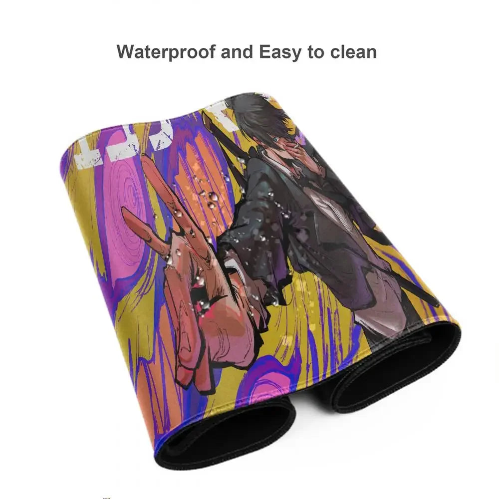 Anime Chainsaw Man Mousepad HD Printing Computer Gamers Locking Edge Non-slip Mouse Pad XXL90x40cm Keyboard PC Desk Pad