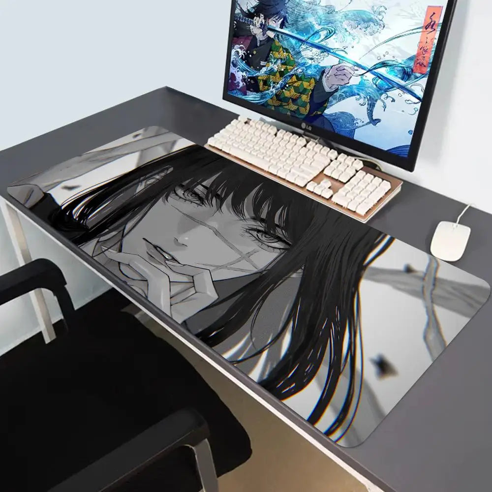 Anime Chainsaw Man Mousepad HD Printing Computer Gamers Locking Edge Non-slip Mouse Pad XXL90x40cm Keyboard PC Desk Pad
