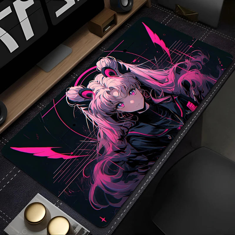 Anime Mouse pad desk pad non-slip large keyboard pad computer desk pad and coaster for gamers PC carpet S-Sailor Moons Mousepad