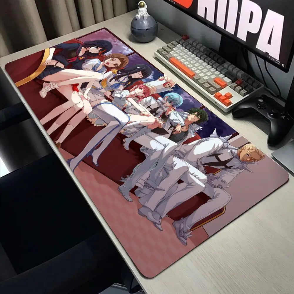 Anime Kill La Kill  Desk Mouse Pad Cute Matoi Ryuuko HD Desk Pad Extended Gaming Keyboard Mats Large XXL Gamer Mousepad 90x40
