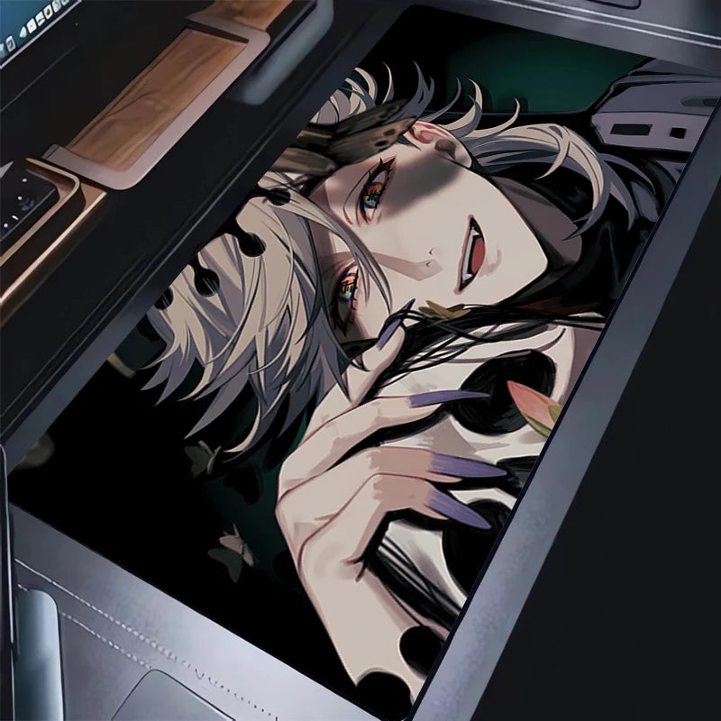 Anime Ghost Mousepad Laptop  Demon Slayer Keyboard Rug PC Kokushibo Douma Akaza Daki Giyuutarou Hantengu Mouse Pad XXL Desk Mat