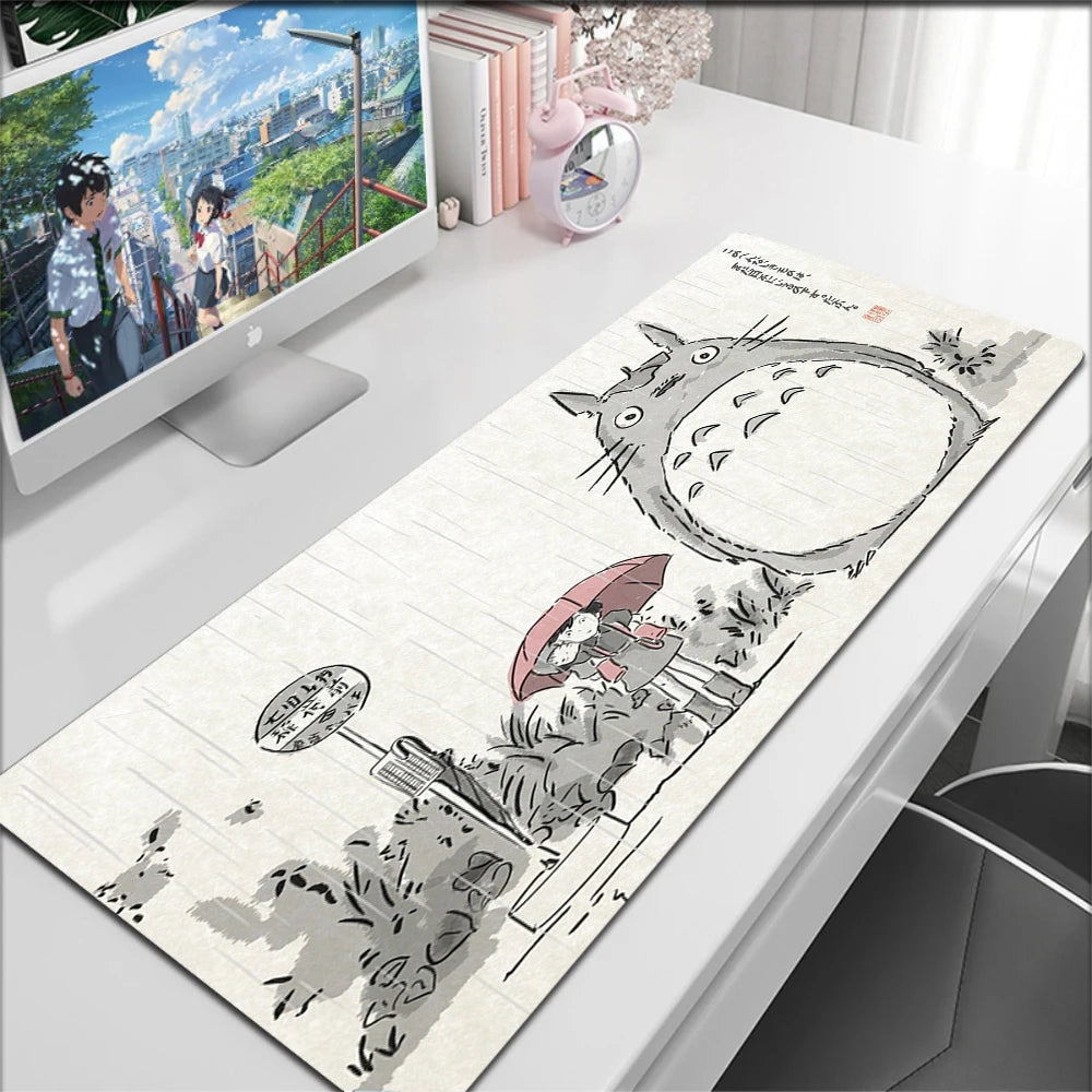 Anime Kawaii Table Mat Mousepad Office HD Print Dragon Large Deskmat Non-Slip Keyboard Pads Pc Cabinet Cute Carpet Mouse Pad