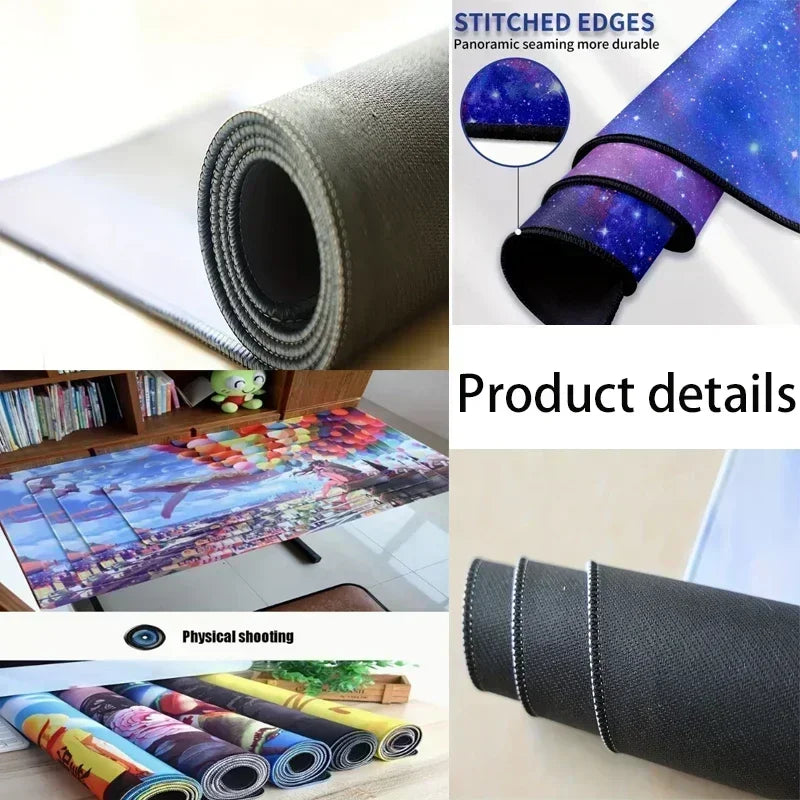 Laptop Mousepad Cute Kawaii Anime Cats Deskmat Extended Gaming Desk Mat High Quality Pink Anime Mouse Pad Gamer Keyboard