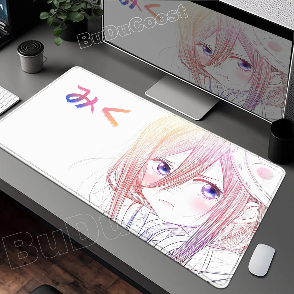 Art Line Drawing Miku Nakano/ The Quintessential Quintuplets Desk Mat