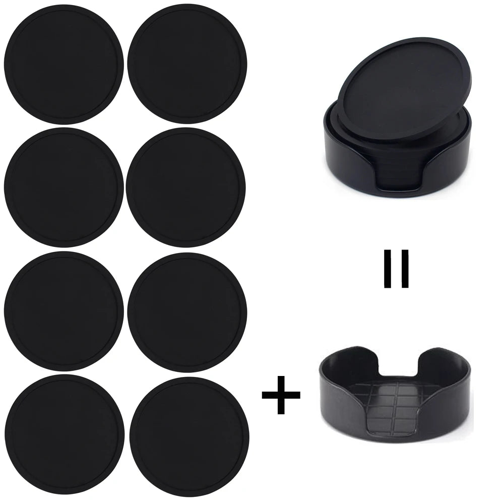 Black Silicone Coasters