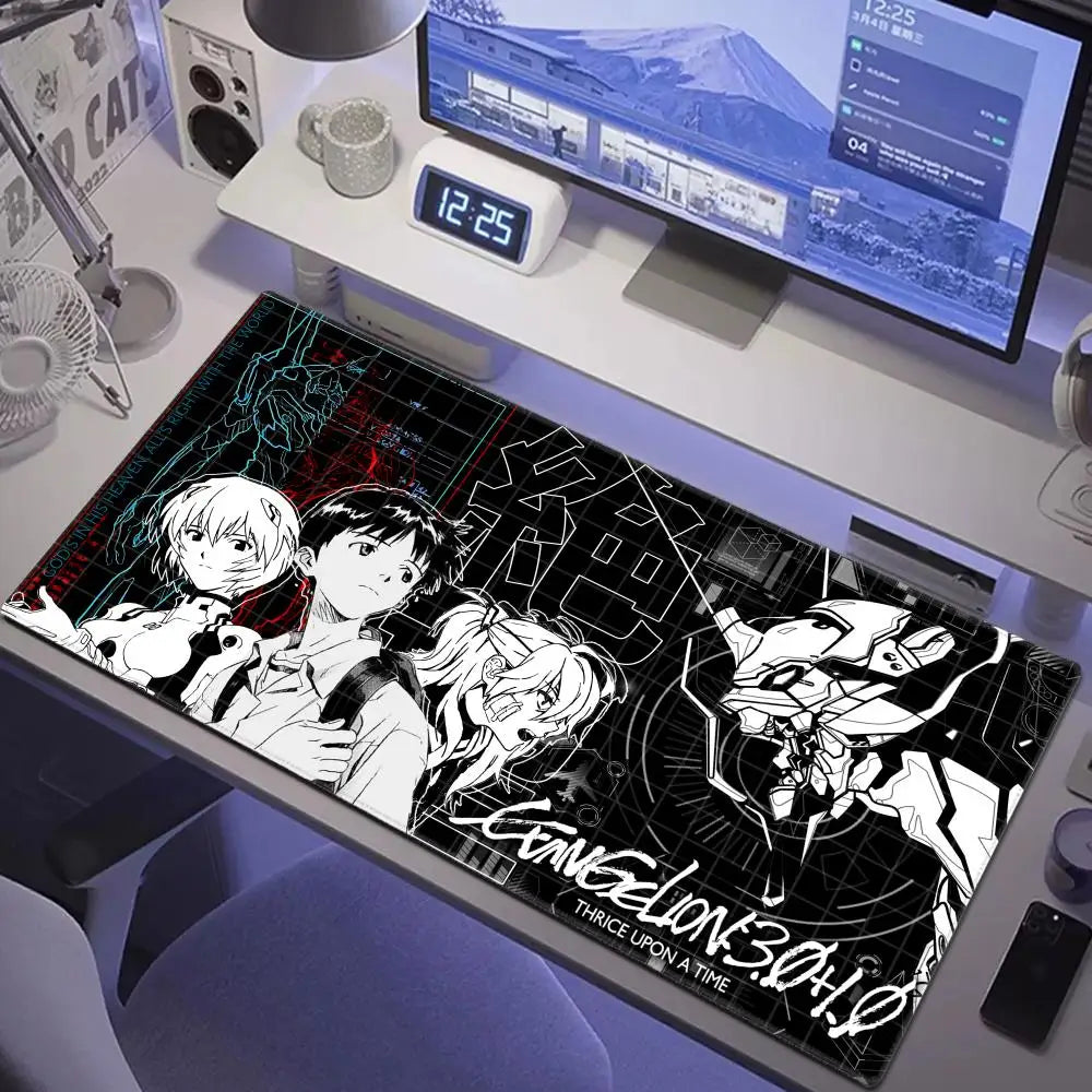 Desk Pad Anime E-Evangelions Playmat Xxl Mouse Pads Game Surface Deskmat Manga Accessories Maudpad Japanese Mat Rubber Mouseped
