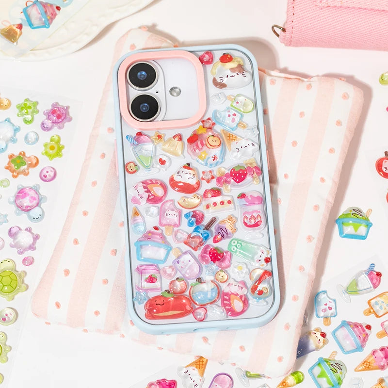 Cute Cartoon 3D Embossed Stickers