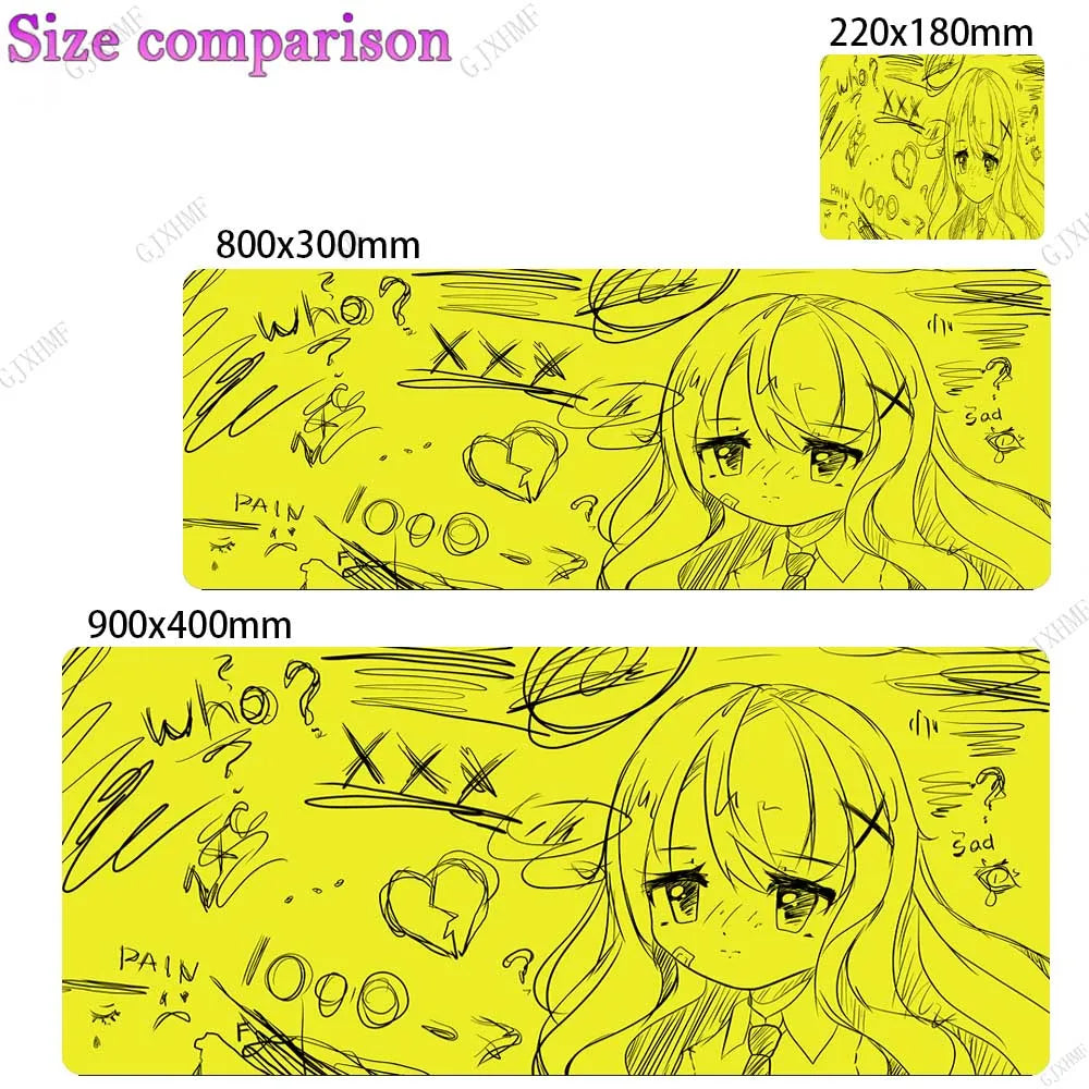 Mousepad Kawaii Desk Mat Anime Mouse Mats Kawaii Gaming Pad on The Table Setup Gamer Accessories Keyboard Pad Mouse Rug Carpet