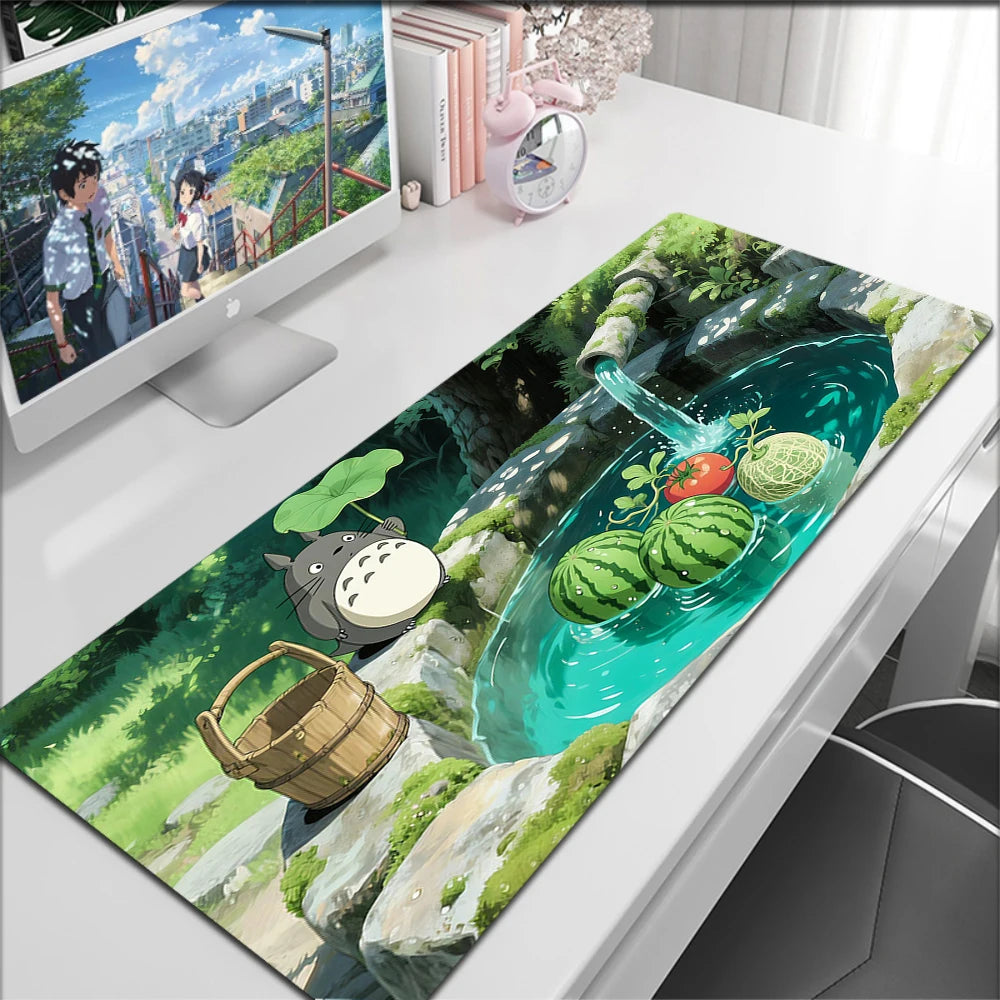 Anime Kawaii Table Mat Mousepad Office HD Print Dragon Large Deskmat Non-Slip Keyboard Pads Pc Cabinet Cute Carpet Mouse Pad