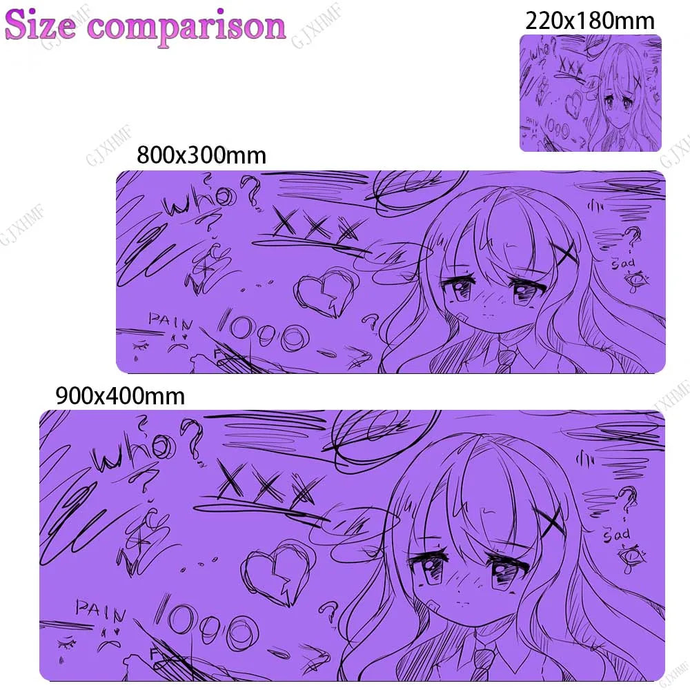 Mousepad Kawaii Desk Mat Anime Mouse Mats Kawaii Gaming Pad on The Table Setup Gamer Accessories Keyboard Pad Mouse Rug Carpet