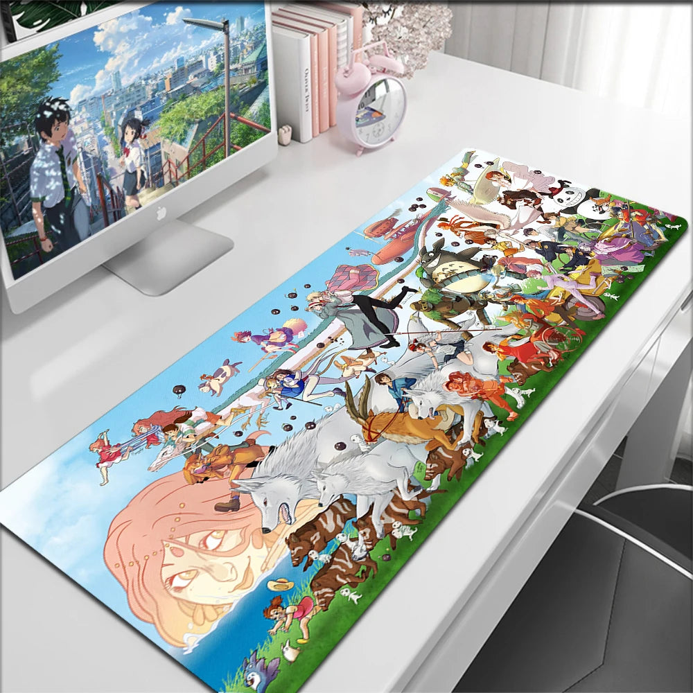 Anime Kawaii Table Mat Mousepad Office HD Print Dragon Large Deskmat Non-Slip Keyboard Pads Pc Cabinet Cute Carpet Mouse Pad