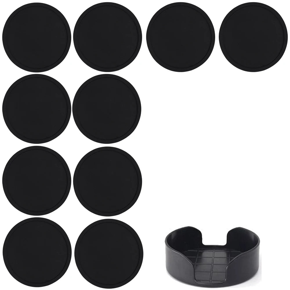 Black Silicone Coasters