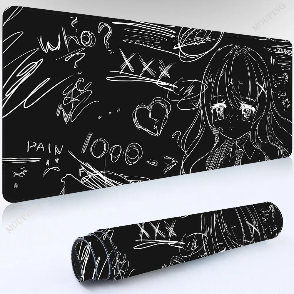 Mousepad Kawaii Desk Mat Anime Mouse Mats Kawaii Gaming Pad on The Table Setup Gamer Accessories Keyboard Pad Mouse Rug Carpet