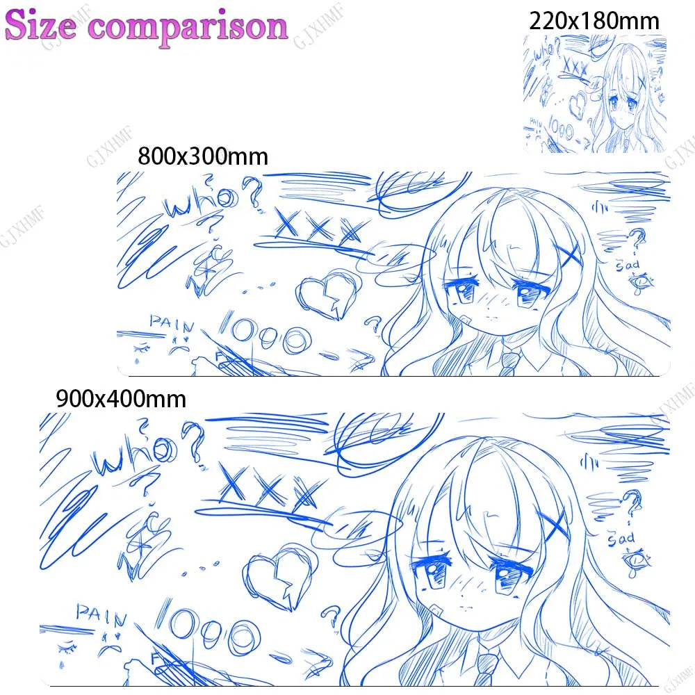 Mousepad Kawaii Desk Mat Anime Mouse Mats Kawaii Gaming Pad on The Table Setup Gamer Accessories Keyboard Pad Mouse Rug Carpet