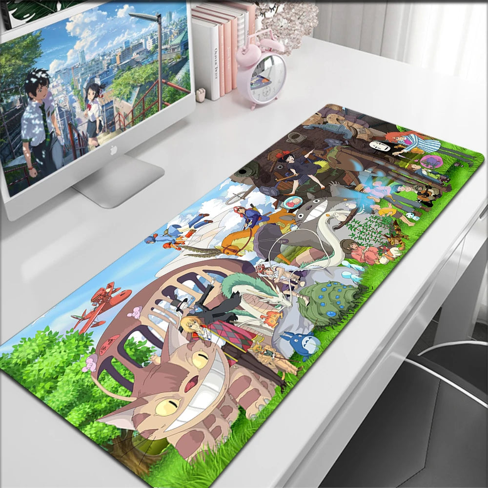Anime Kawaii Table Mat Mousepad Office HD Print Dragon Large Deskmat Non-Slip Keyboard Pads Pc Cabinet Cute Carpet Mouse Pad